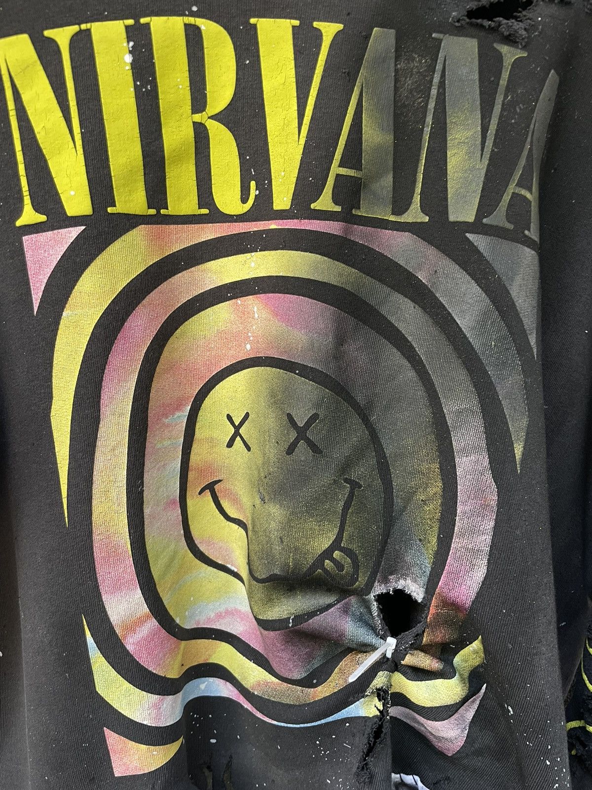 Nirvana Nirvana ☄️Distressed Custom Sweatshirt Sun Faded Retro Style Size US M / EU 48-50 / 2 - 11 Thumbnail