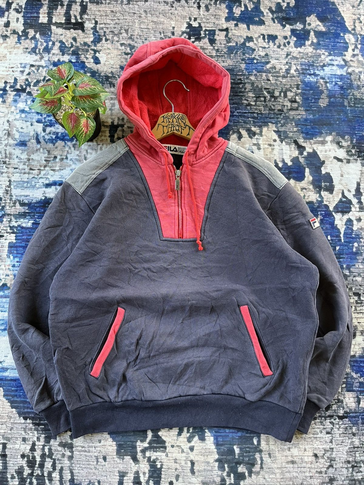 Fila × Vintage STEALS Vintage Fila Half Zipper Hoodie Sweetshirts 90s Size US L / EU 52-54 / 3 - 1 Thumbnail