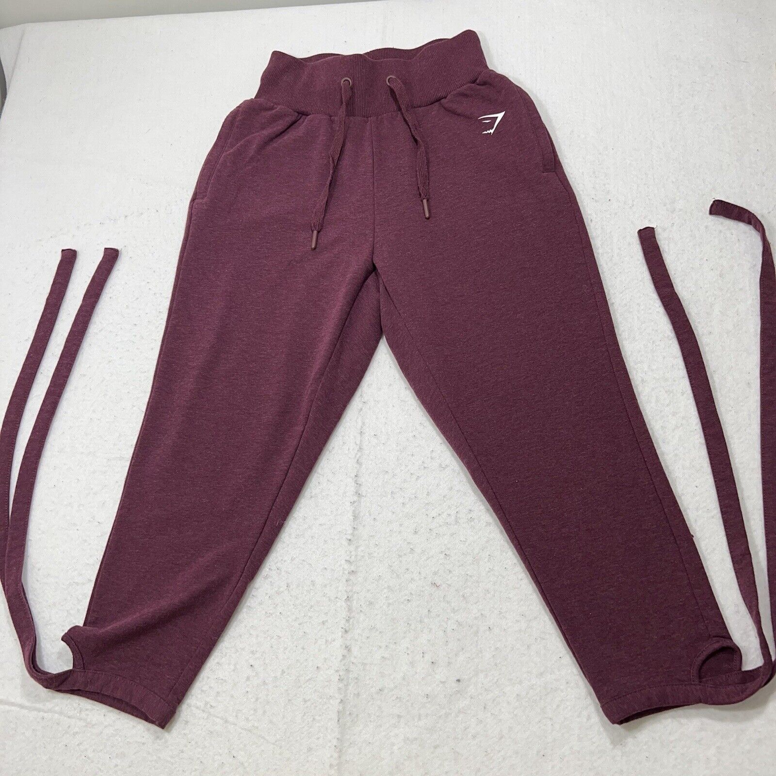 Gymshark GymShark Purple Ankle Wrap Drawstring Cropped Sweatpants Size 28" / US 6 / IT 42 - 1 Thumbnail