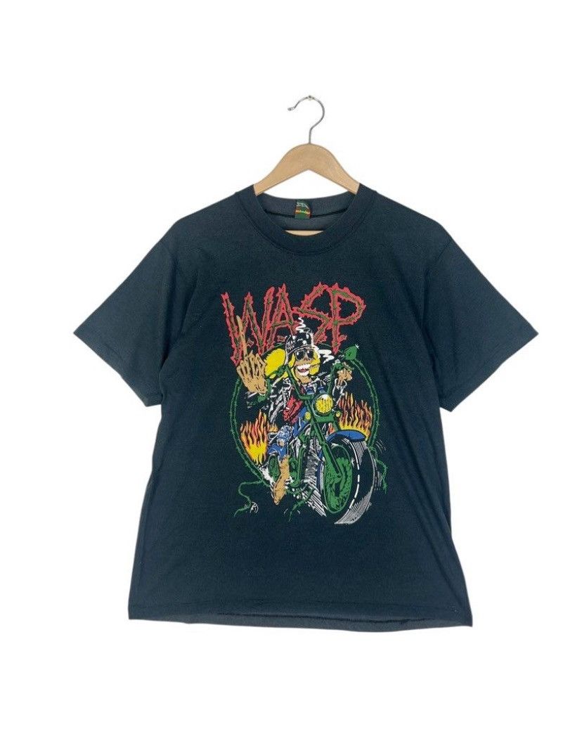 Band Tees × Vintage Vintage 90s WASP/ Skull Art/ cafe racer /Alternative / Fuck Size US M / EU 48-50 / 2 - 1 Thumbnail