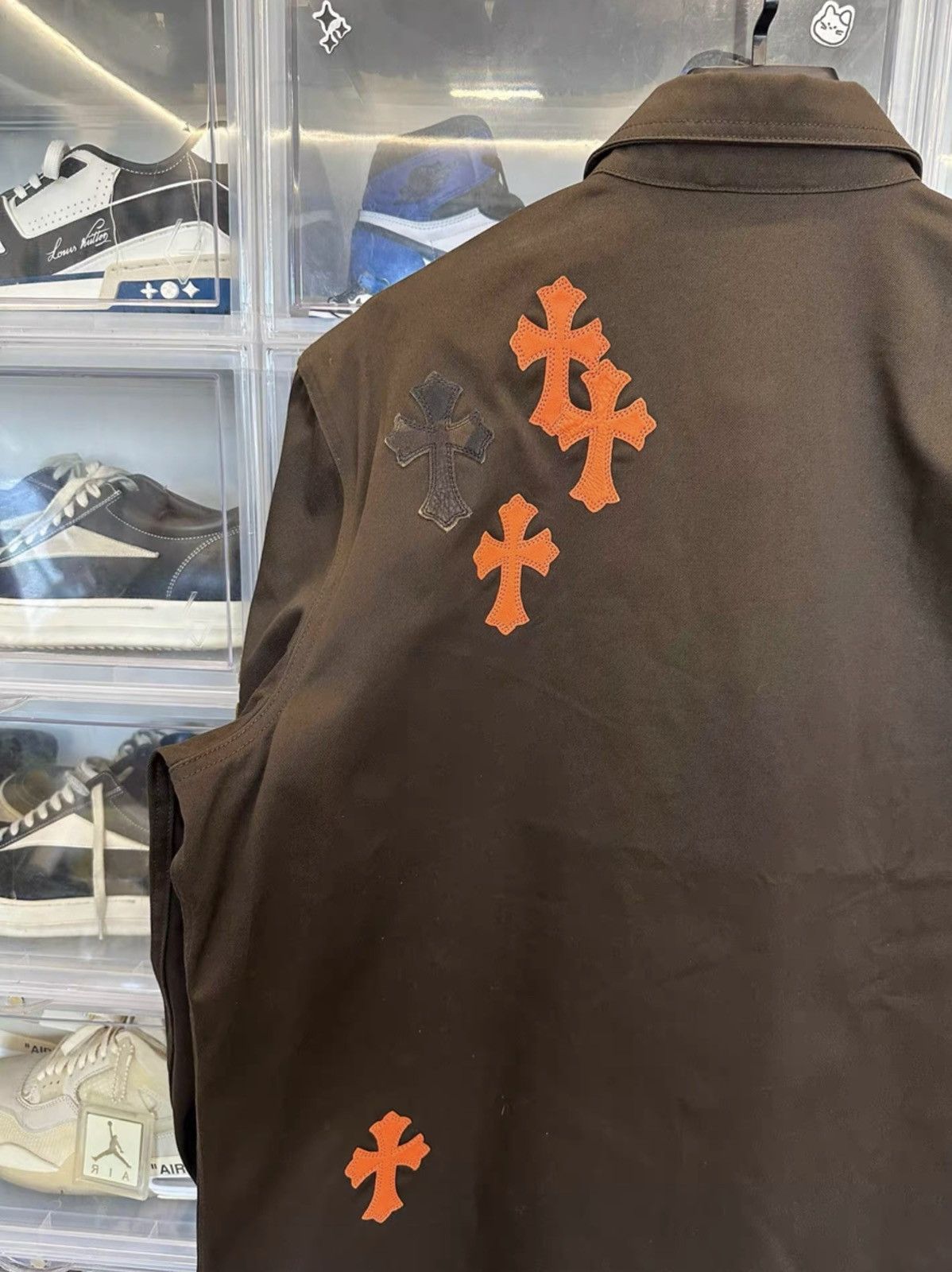 Chrome Hearts Chrome hearts work dog leather cross patch shirt jacket Size US XL / EU 56 / 4 - 4 Thumbnail