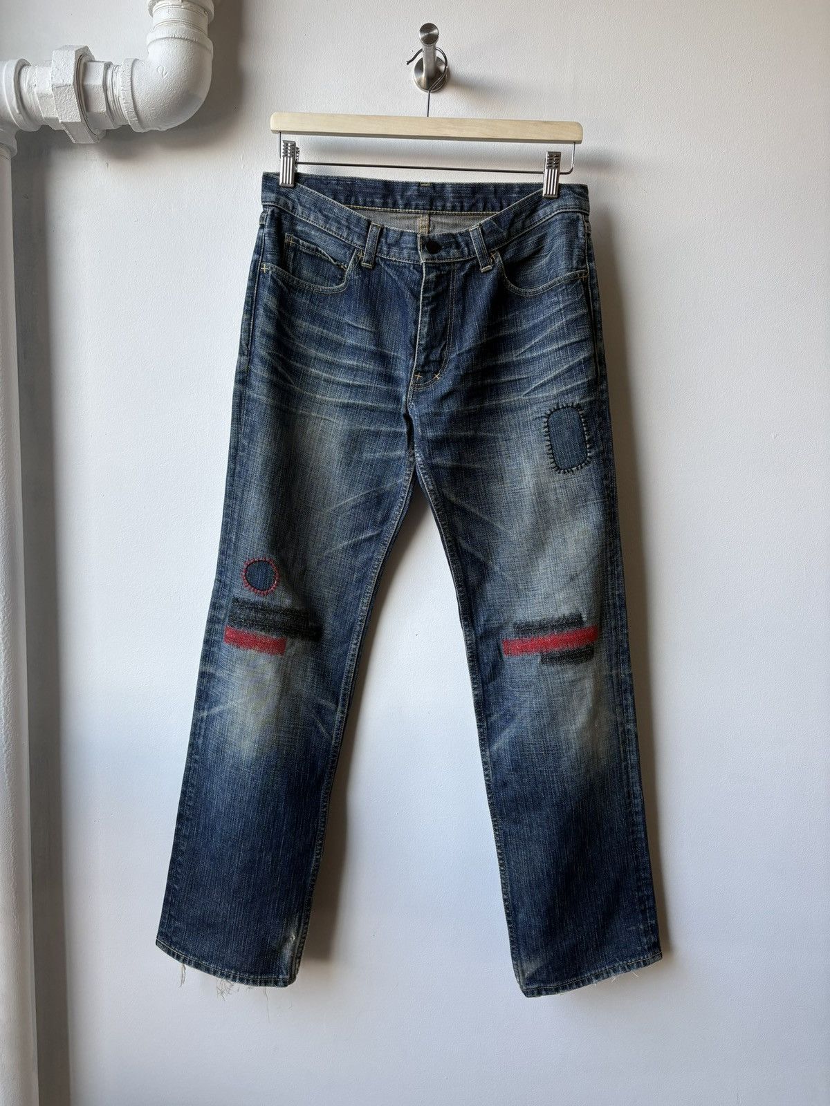 Number (N)ine Number Nine SS05 'Nightcrawler' Red denim | Grailed
