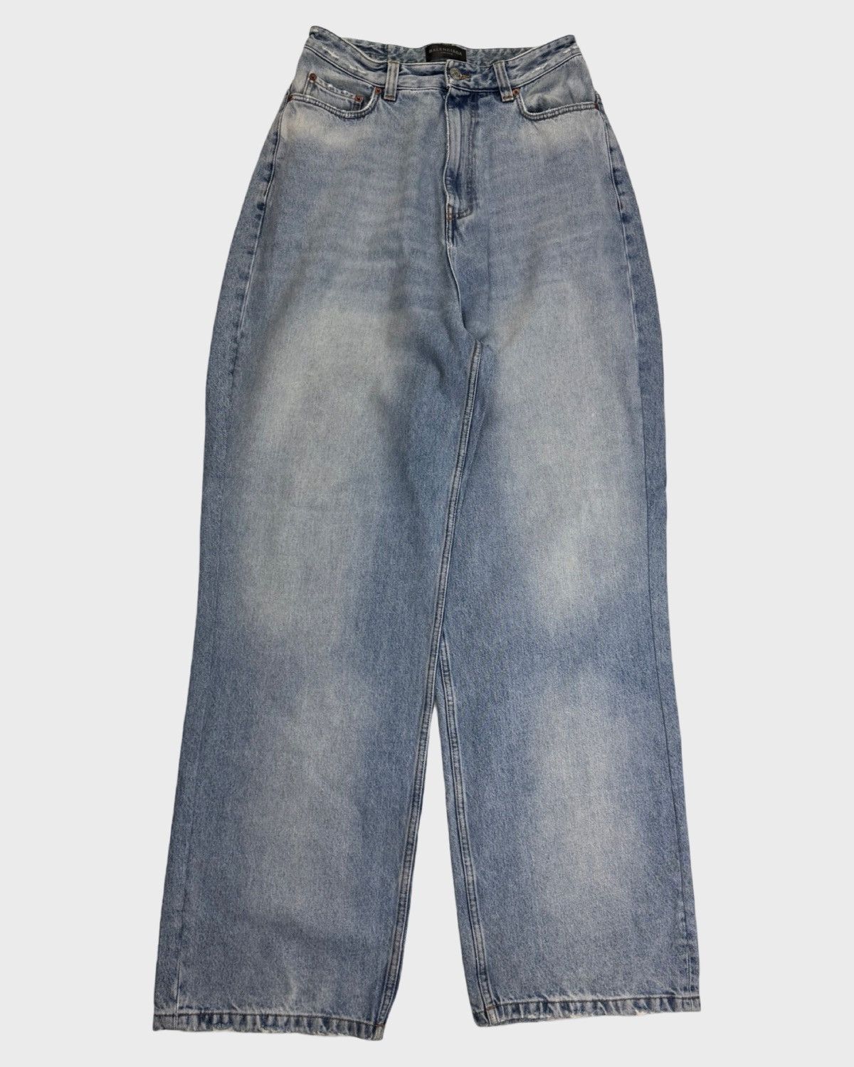 BALENCIAGA AW23 LARGE BAGGY LIGHT BLUE JEANS SZ:S