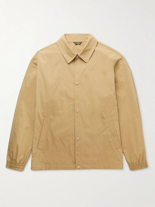 Image of Loro Piana O1W1Db11223 Greenwood Shirt Bomber Jacket In Beige, Men's (Size 2XL)