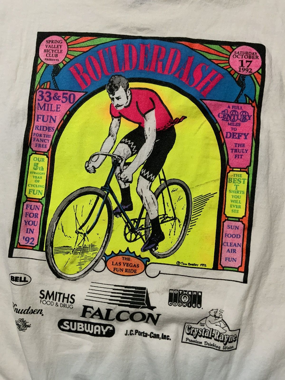 Vintage 1992 Boulder Dash Las Vegas Tom Bradley Cycling Bike Shirt Size US L / EU 52-54 / 3 - 1 Thumbnail