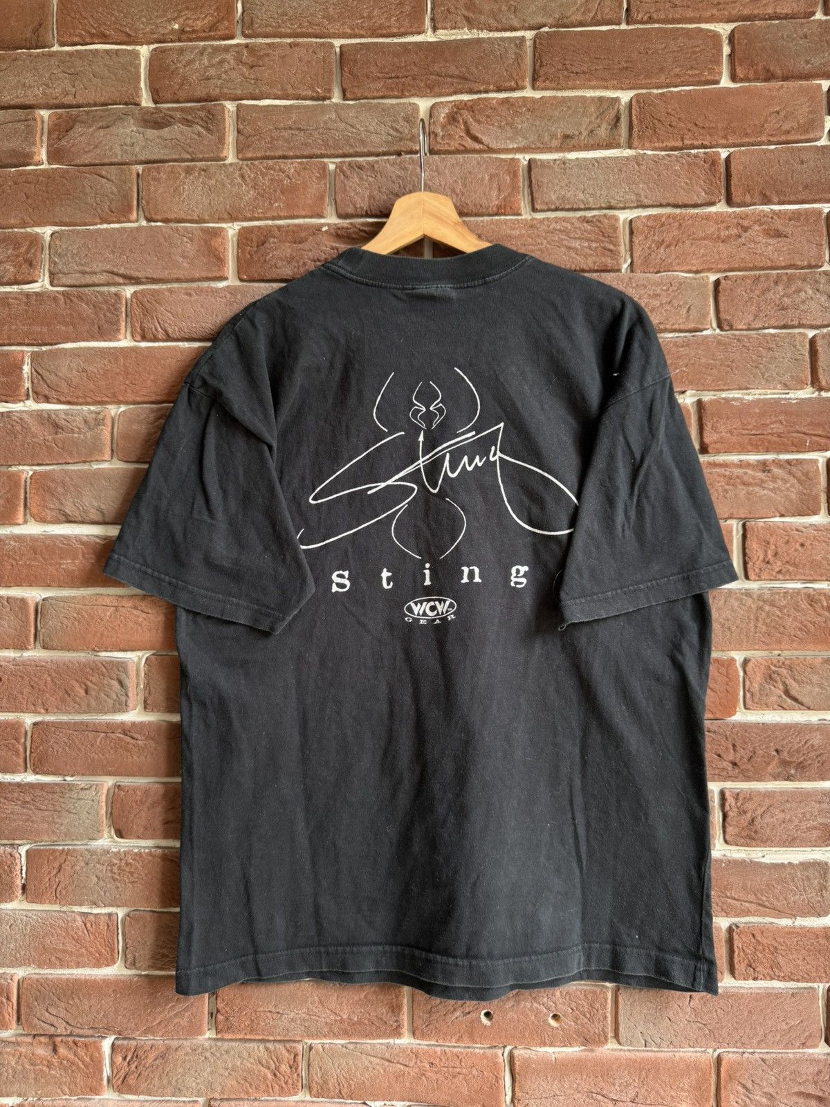 Vintage Vintage 90s WCW STING SCORPION Grail 90s XL hype black Tee Size US XL / EU 56 / 4 - 2 Thumbnail