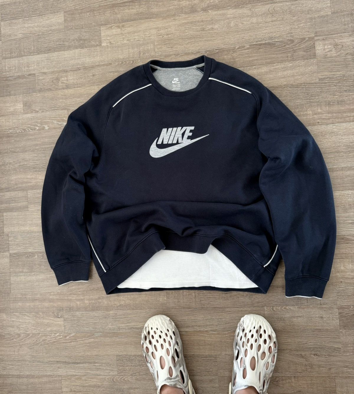 Nike Vintage Nike 00s Track Big Logo Sweatshirt Drill Jacket Size US XL / EU 56 / 4 - 2 Thumbnail
