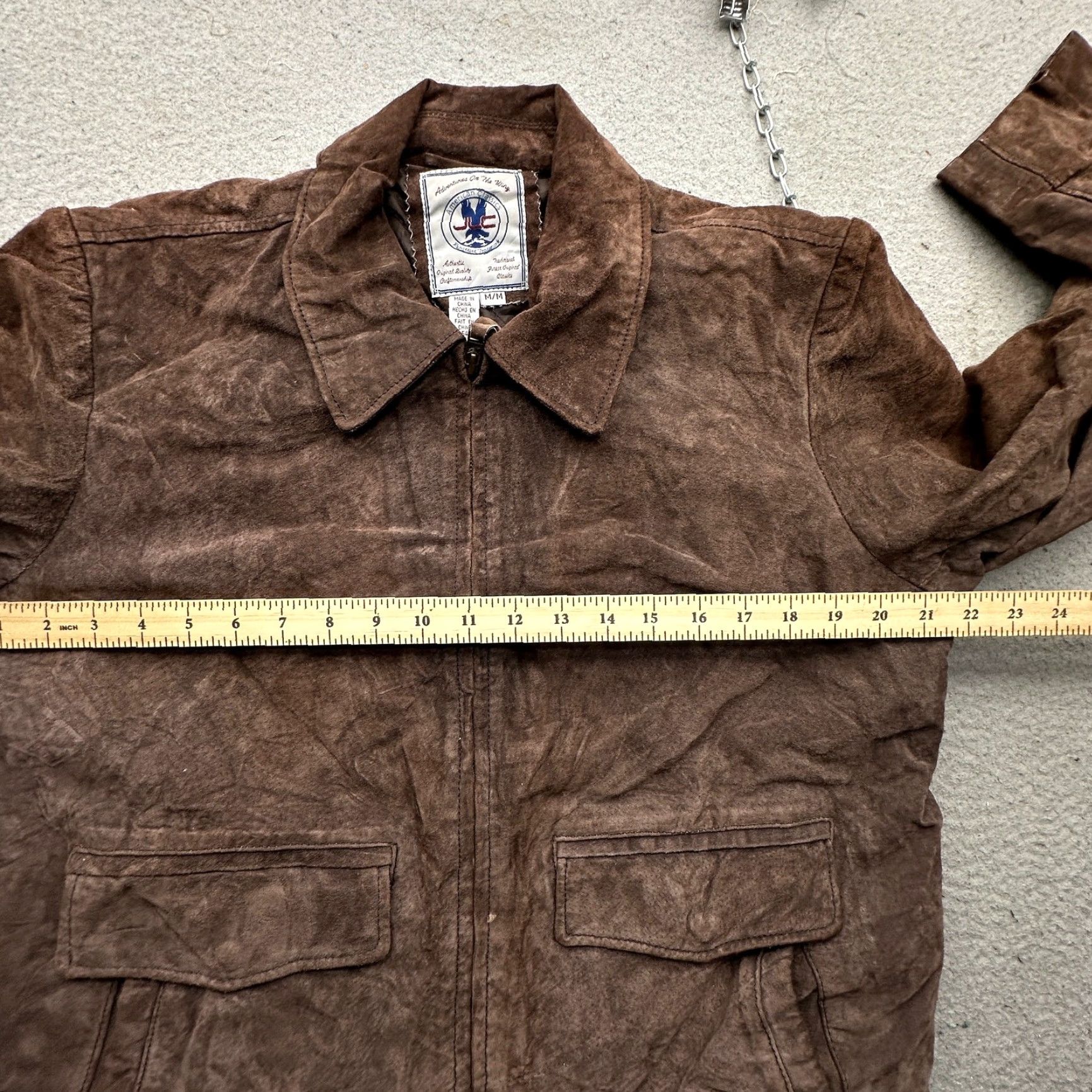 Vintage VINTAGE JLC Bomber Jacket Mens Medium Brown Suede Leather Quilt Lined Short 90s Fall Winter Size US M / EU 48-50 / 2 - 6 Thumbnail