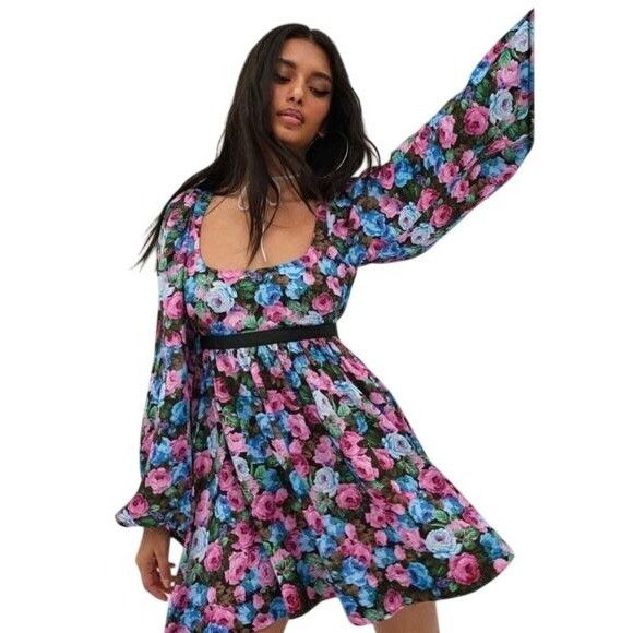 For Love & Lemons For Love & Lemons Maggie Mini Dress Size Small NWT Retails $ Size S / US 4 / IT 40 - 1 Thumbnail