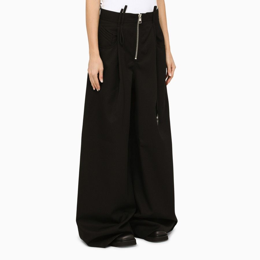 The Attico o1d2blof1024 Oversize Wool Trouser in Black Size 26" / US 2 / IT 38 - 3 Thumbnail