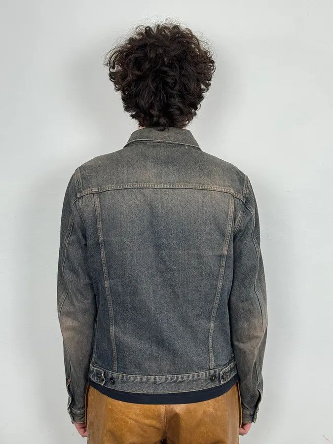 Moschino 1990s Moschino Faded Blue Grey Denim Jacket Size US L / EU 52-54 / 3 - 3 Thumbnail