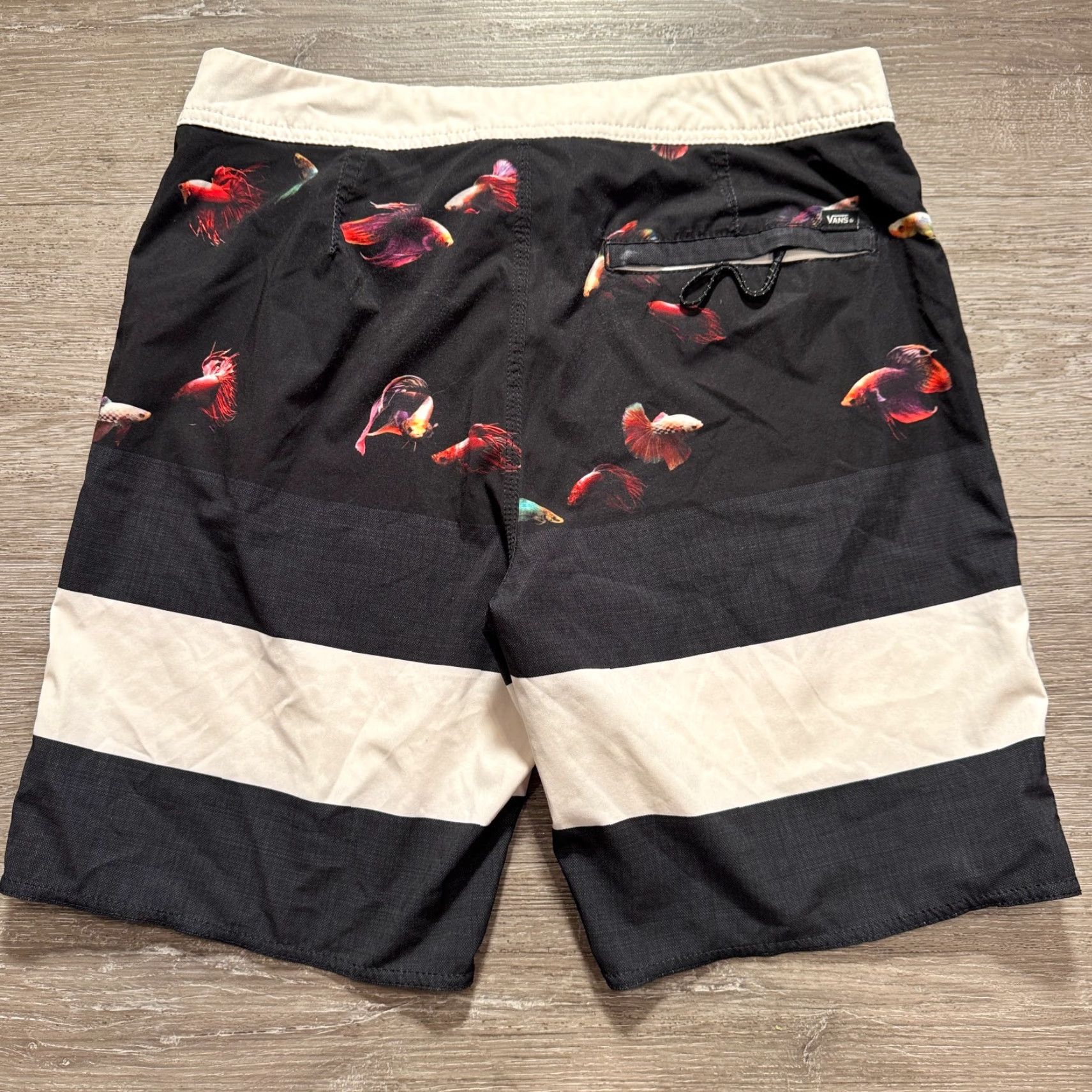 Vans VANS Board Shorts Mens 30 Swim Trunks Off The Wall Floral Modern Drawstring 8" Multicolor Polyester Quick Dry Pockets Surfing Men's 30 Floral 8" Size US 30 / EU 46 - 4 Thumbnail