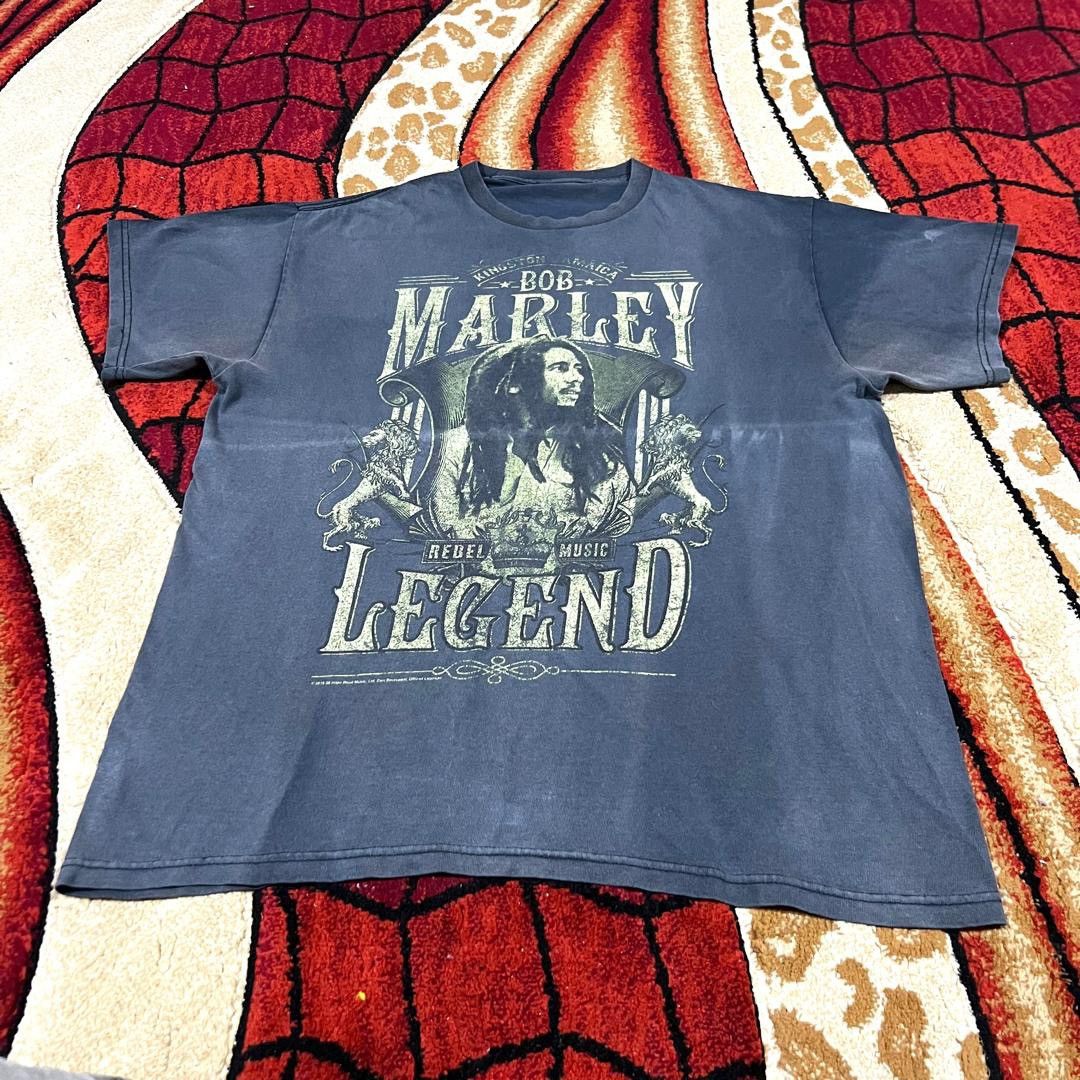 Band Tees Vintage 2010 Thrashed Faded Bob Marley Rare T Shirt Size US L / EU 52-54 / 3 - 4 Thumbnail