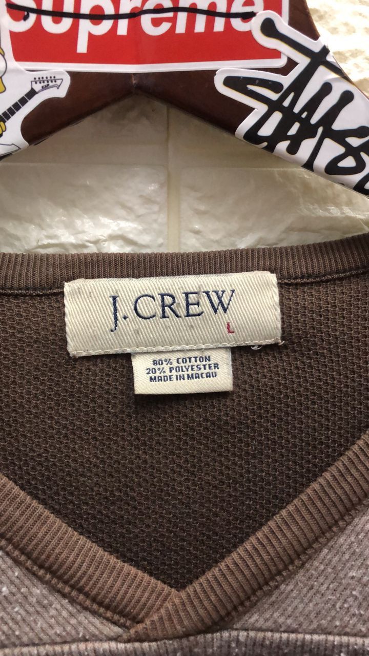 J.Crew Brown Merino Wool Blend Sweater Size US L / EU 52-54 / 3 - 2 Thumbnail