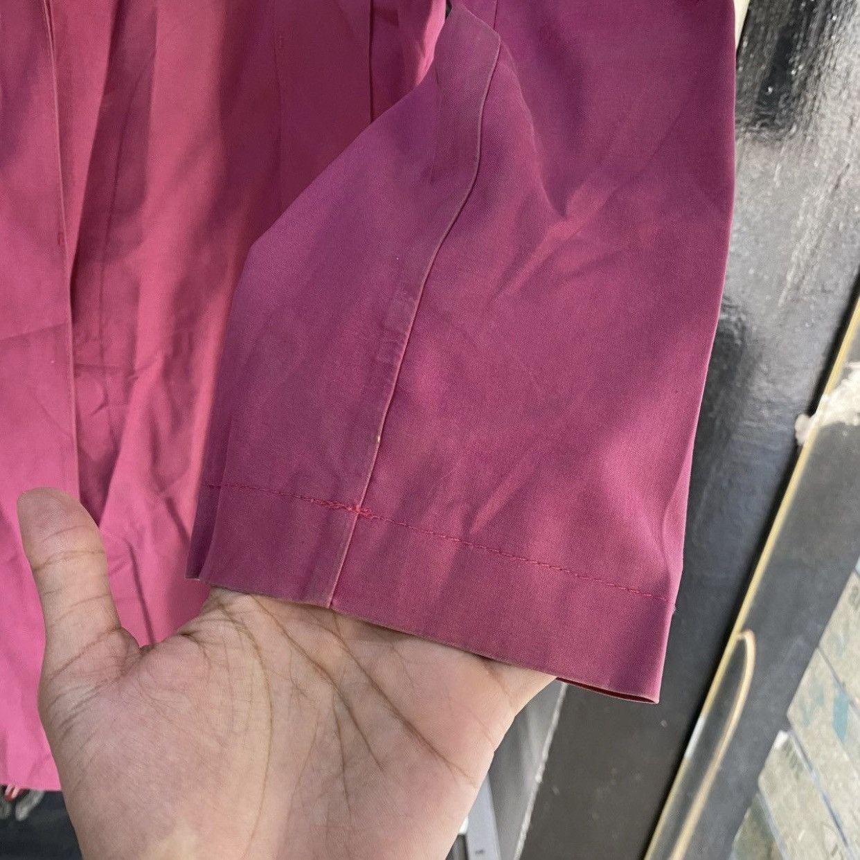 Mackintosh Archival Mackintosh Genuine Handmade Pink Cotton Rain Coat Size XXS / US 00 / IT 34 - 7 Thumbnail