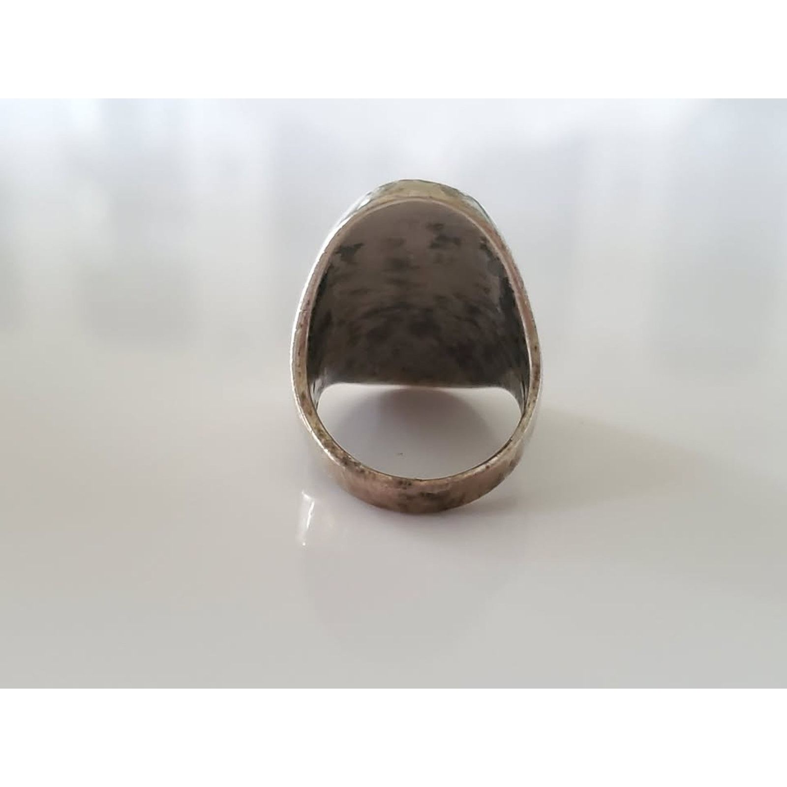 Other Vintage Silver-plate Turquoise Inlay Ring Size ONE SIZE - 4 Thumbnail