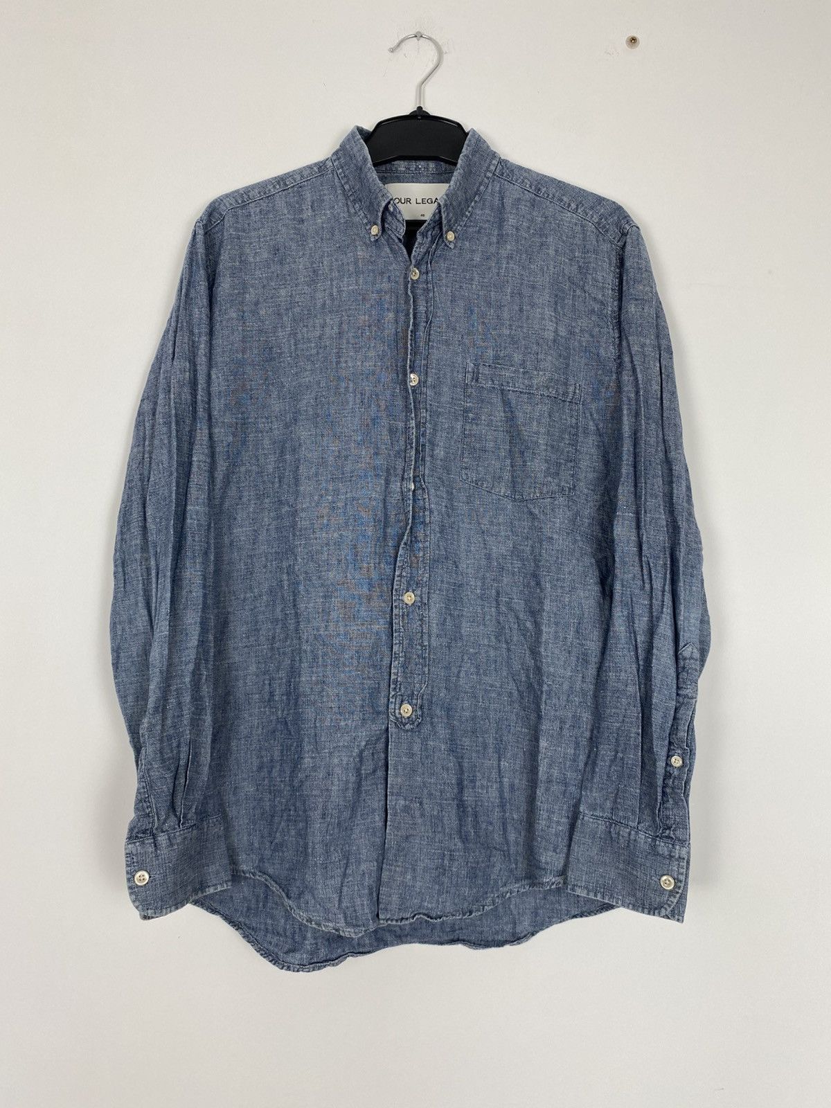Our Legacy Blue Chambray 1940s Shirt Hemp Organic Cotton y2k