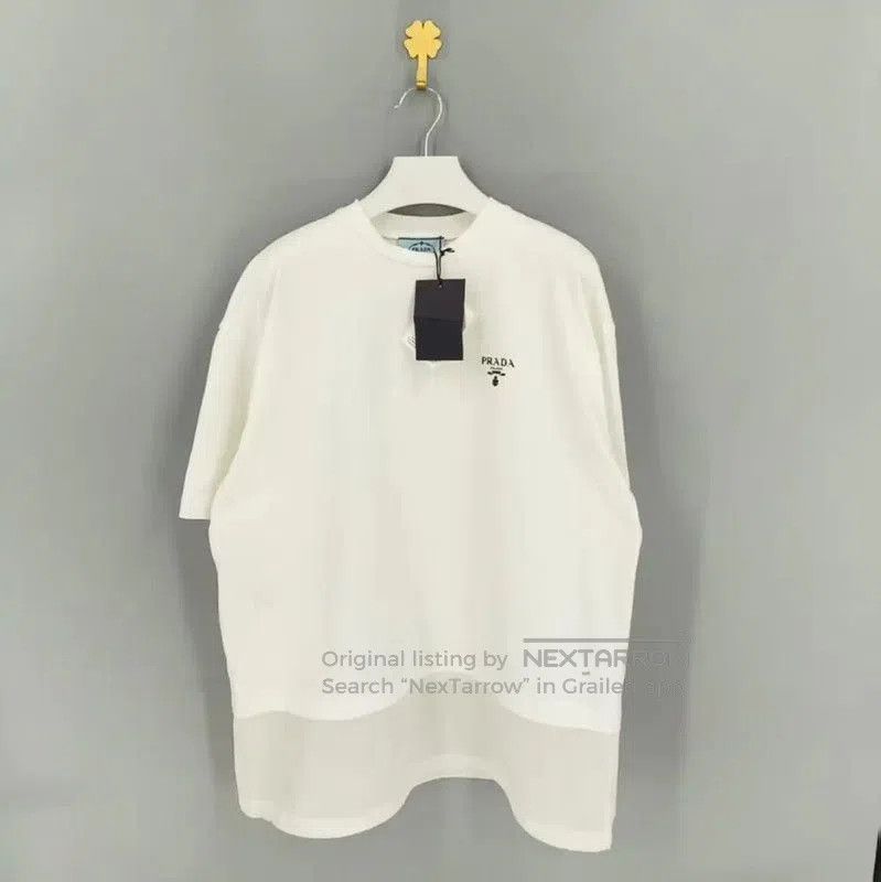 Prada Prada White Cotton Men's T-Shirt. Size US XS / EU 42 / 0 - 1 Thumbnail