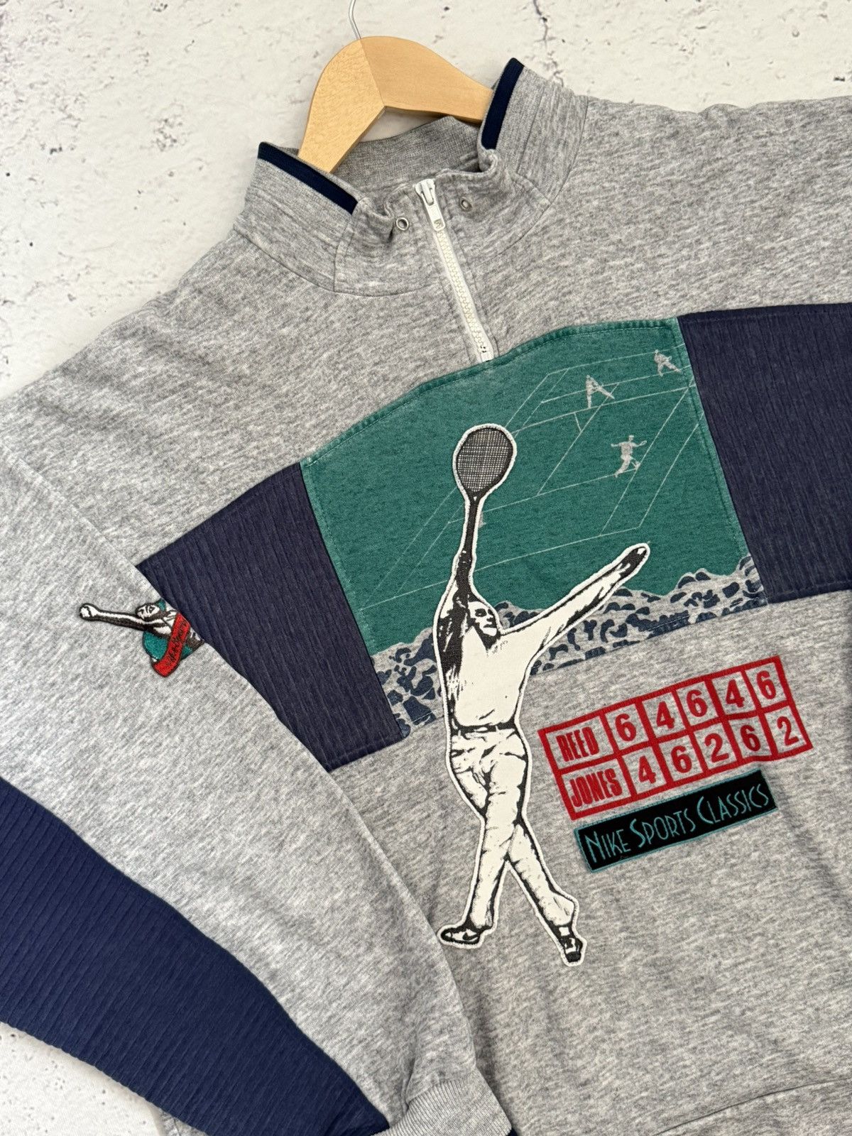 Nike Vintage 80s Nike Orego USA Tennis Sports Classics 1/4 zip Size US XXL / EU 58 / 5 - 5 Thumbnail