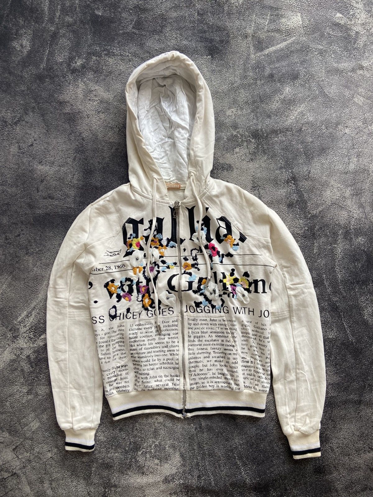 John Galliano Full zip clown hoodie archival | Grailed