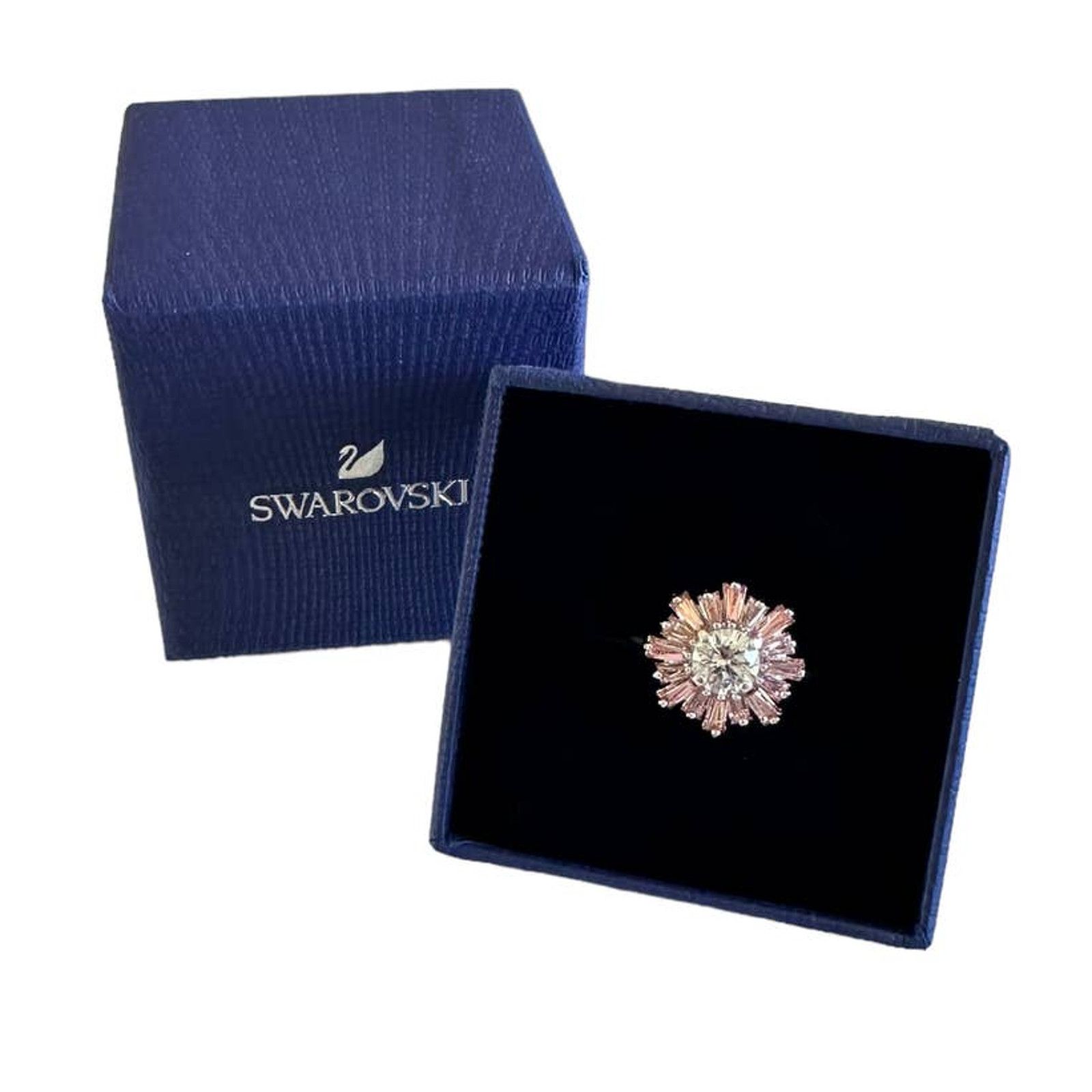 Swarovski Swarovski Sunshine ring Mixed cuts, Sun, Pink, 60 / 9 Size ONE SIZE - 1 Thumbnail