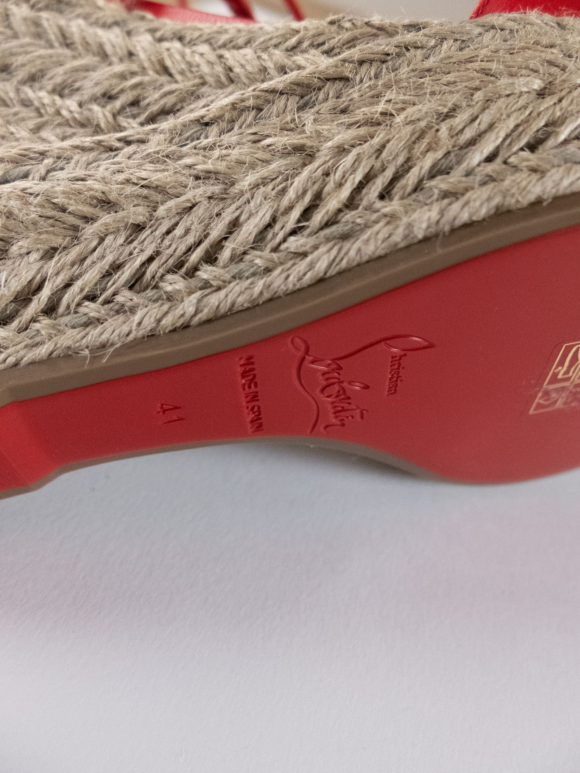 Christian Louboutin CHRISTIAN LOUBOUTIN Chocazeppa Spikes red espadrille sandals Size US 11 / IT 41 - 13 Thumbnail