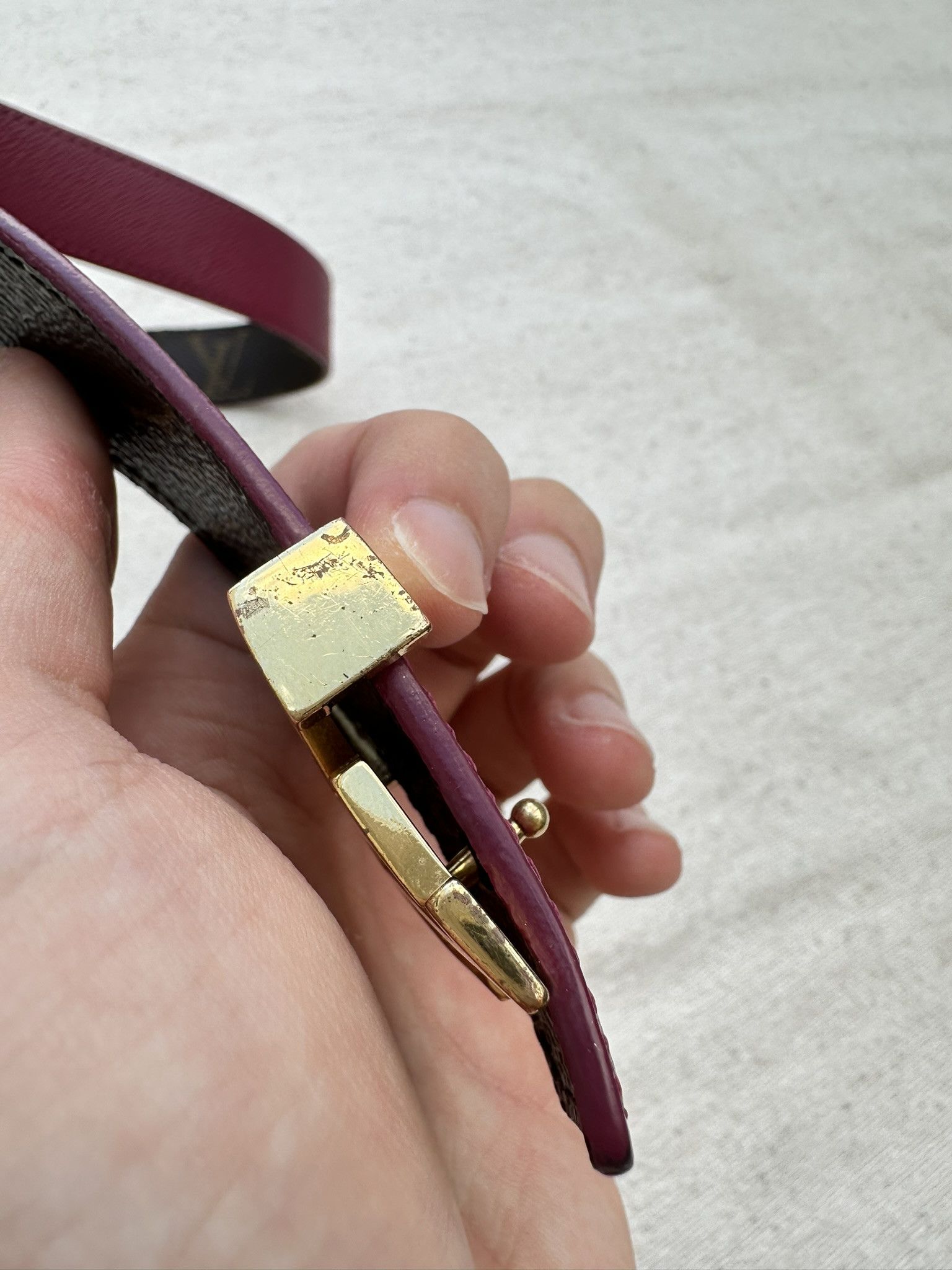 Louis Vuitton Louis Vuitton Belt Monogram Reversible Pink and Brown LV Size ONE SIZE - 4 Thumbnail