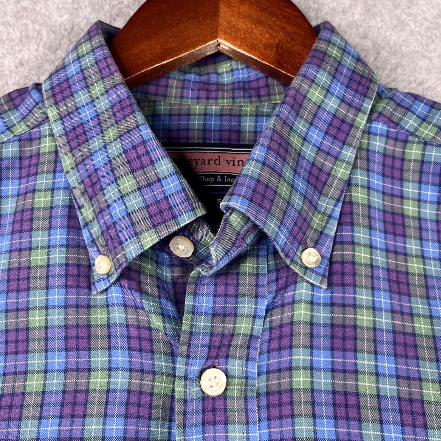 Vineyard Vines Vineyard Vines Whale Shirt Mens Long Sleeve Button-Up Collared Multicolor Tattersall Check Casual Classic Fit M Size US M / EU 48-50 / 2 - 4 Thumbnail