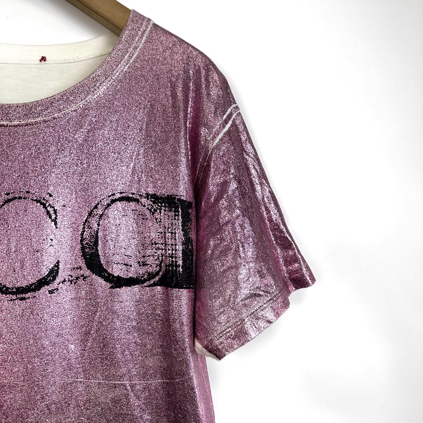 Gucci Gucci Women's Glitter White Color Block Short Sleeve K12 Size US S / EU 44-46 / 1 - 5 Thumbnail
