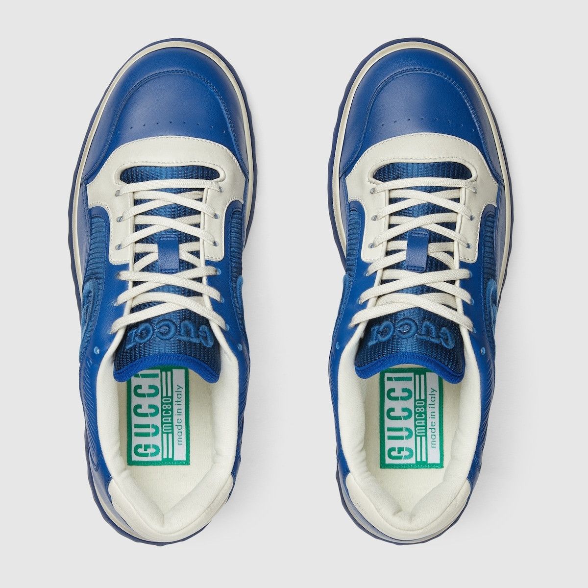 Gucci o1s1wg110425 Men's MAC80 Sneakers in Blue & White Size US 10.5 / EU 43-44 - 5 Thumbnail