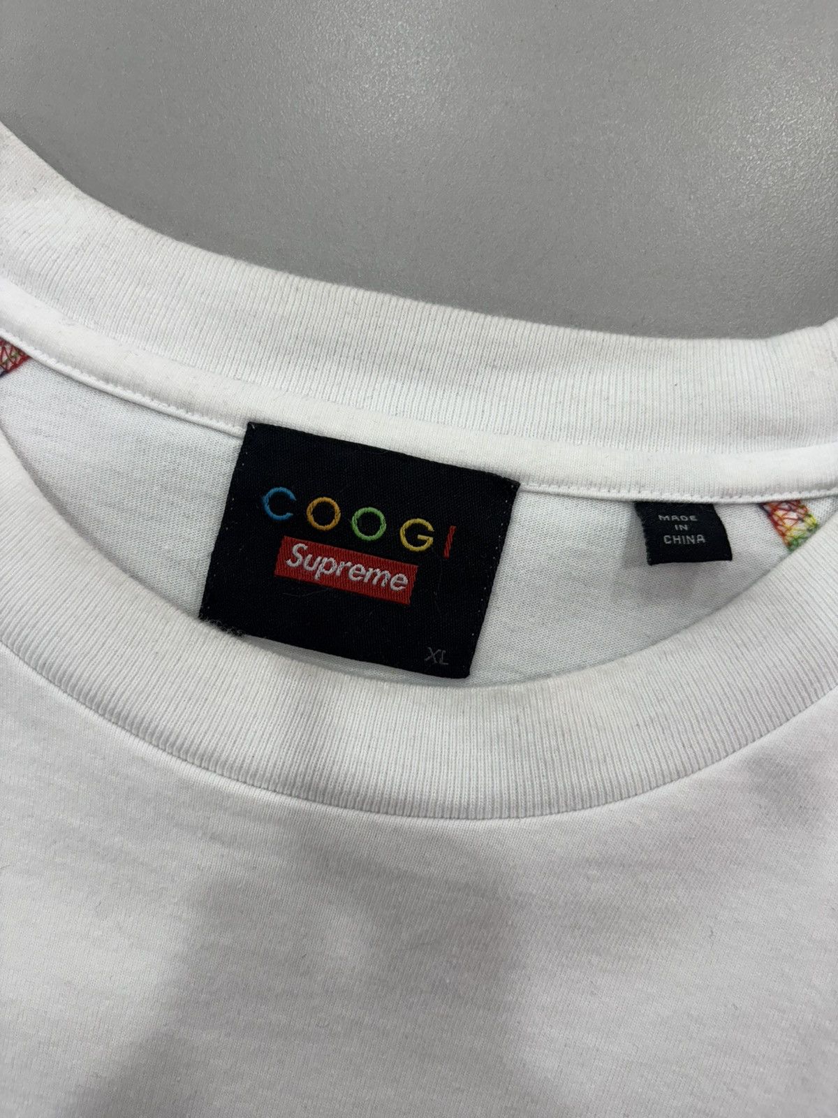 Supreme Supreme Coogi Raglan S/S Top White Size US XL / EU 56 / 4 - 4 Thumbnail