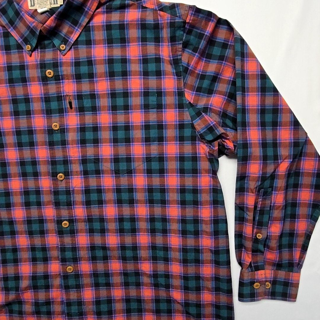 Duluth Trading Company Duluth Untucked Trading Plaid Shirt Relaxed Fit Red XL Size US XL / EU 56 / 4 - 3 Thumbnail