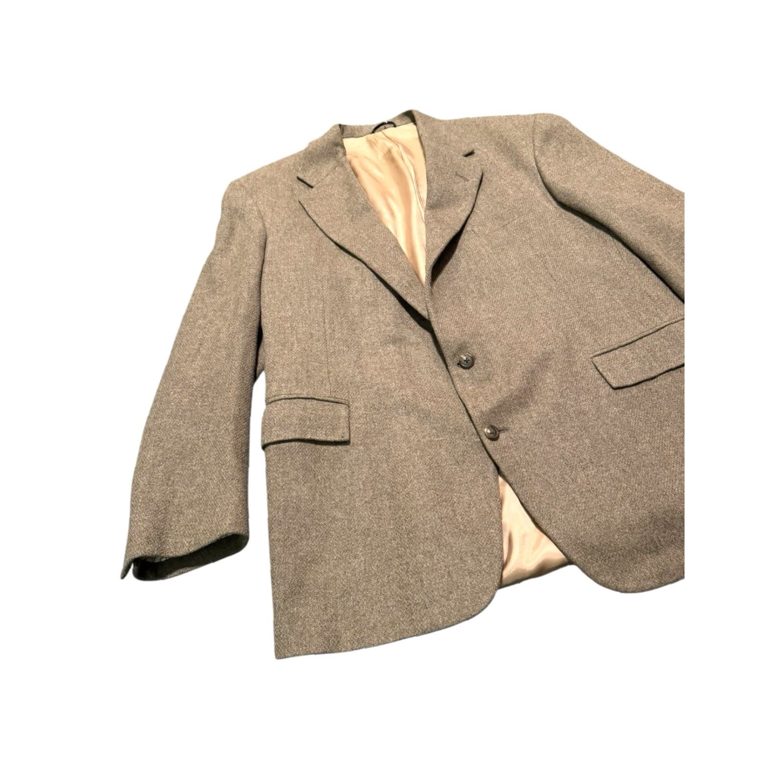Polo Ralph Lauren VINTAGE Polo Ralph Lauren Blue Label Blazer Jacket 46R Tweed Wool Tan Sport Coat Men M Size US XXL / EU 58 / 5 - 4 Thumbnail