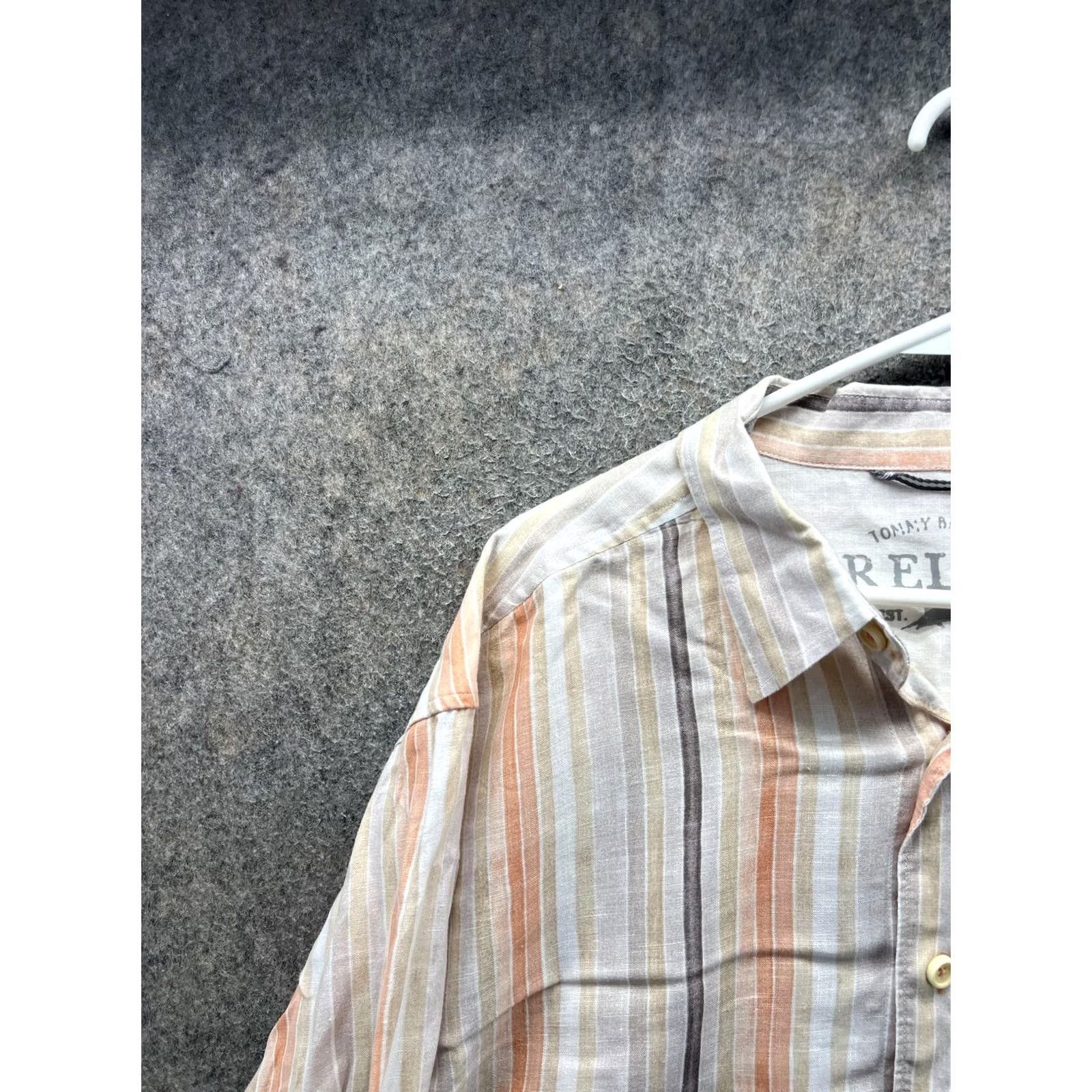Tommy Bahama Tommy Bahama Shirt Mens XL Multicolor Stripe Long Sleeve Linen Button Front Size US XL / EU 56 / 4 - 7 Thumbnail