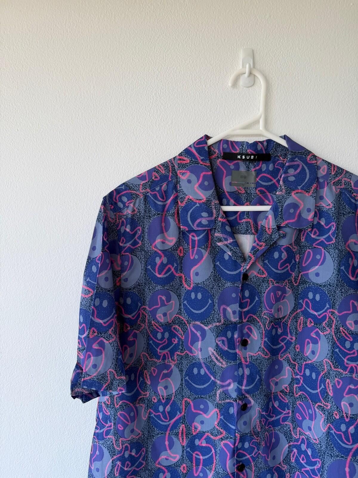 Ksubi new ksubi medium short sleeve resort shirt yin yang blue Size US M / EU 48-50 / 2 - 2 Thumbnail