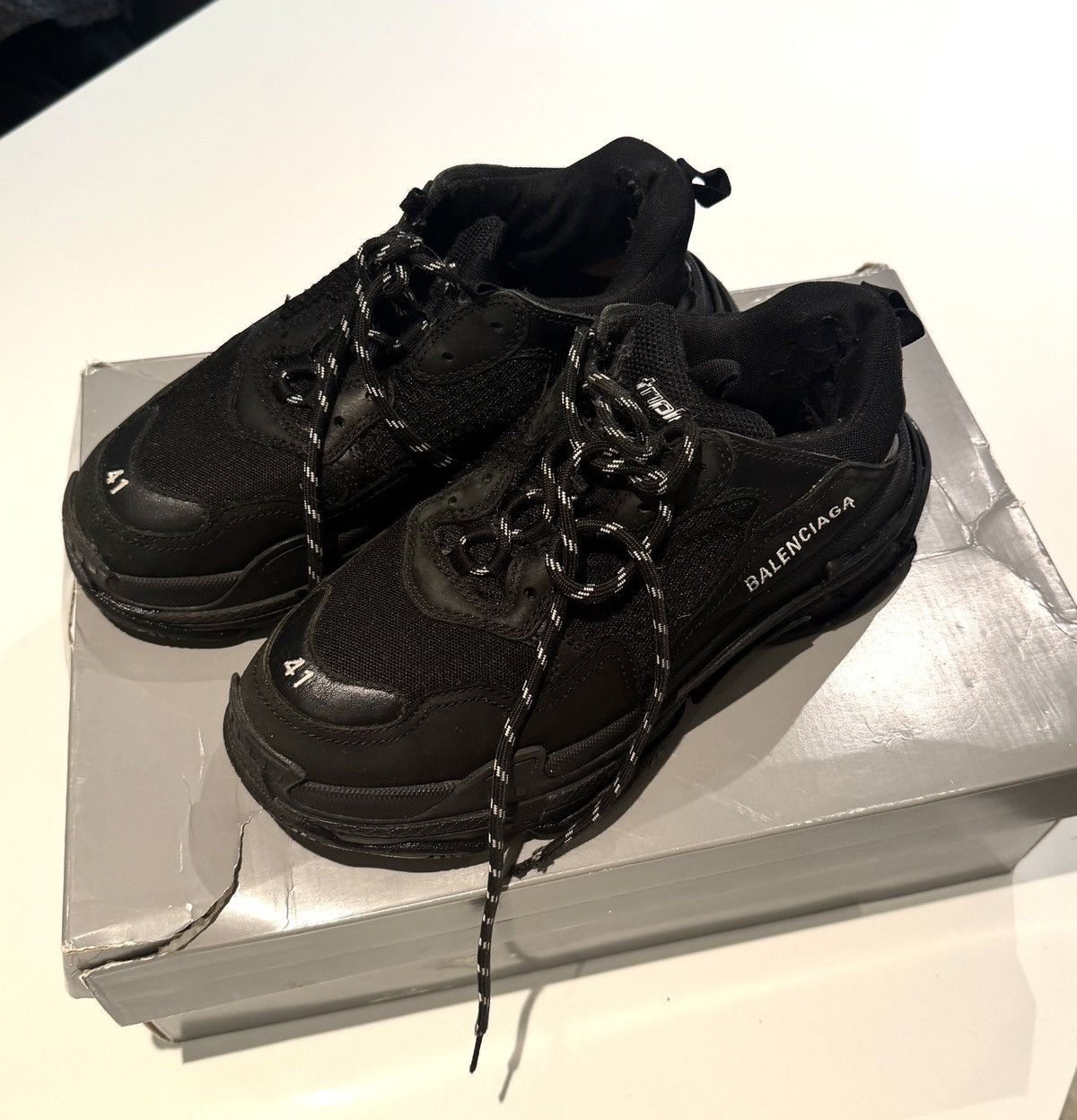 Balenciaga Black Balenciaga Triple S Size US 8 / EU 41 - 4 Thumbnail