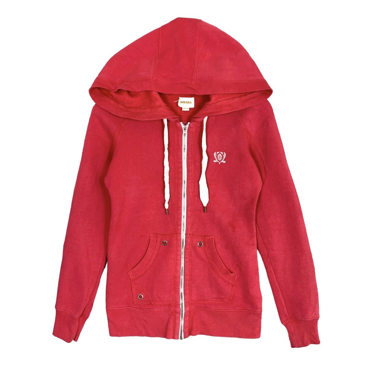 image of Diesel Women Zip Up Hoodie in Pink (Size XS)