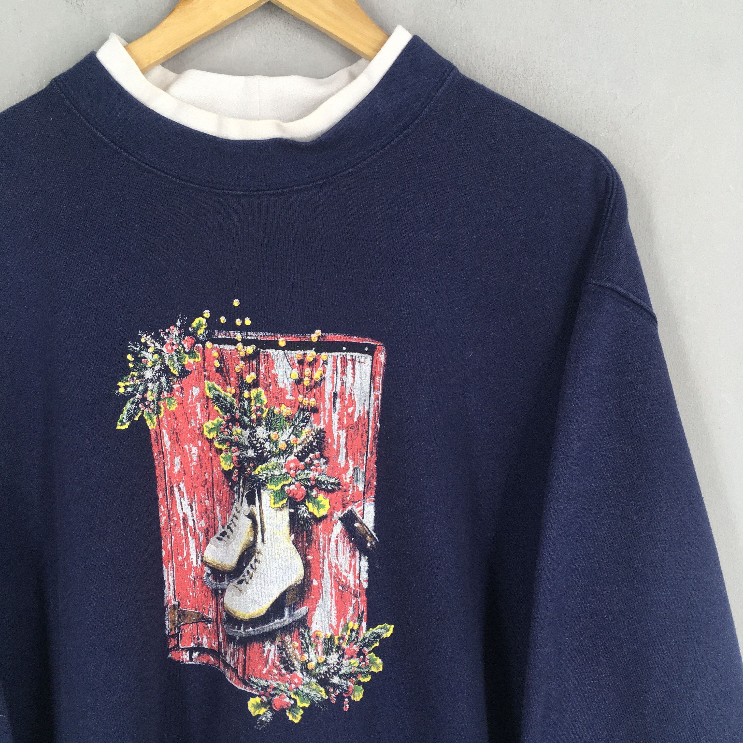 California Arts. × Vintage Vintage Ski Boots Printed Skiing Sweatshirt XLarge Size US XL / EU 56 / 4 - 2 Thumbnail