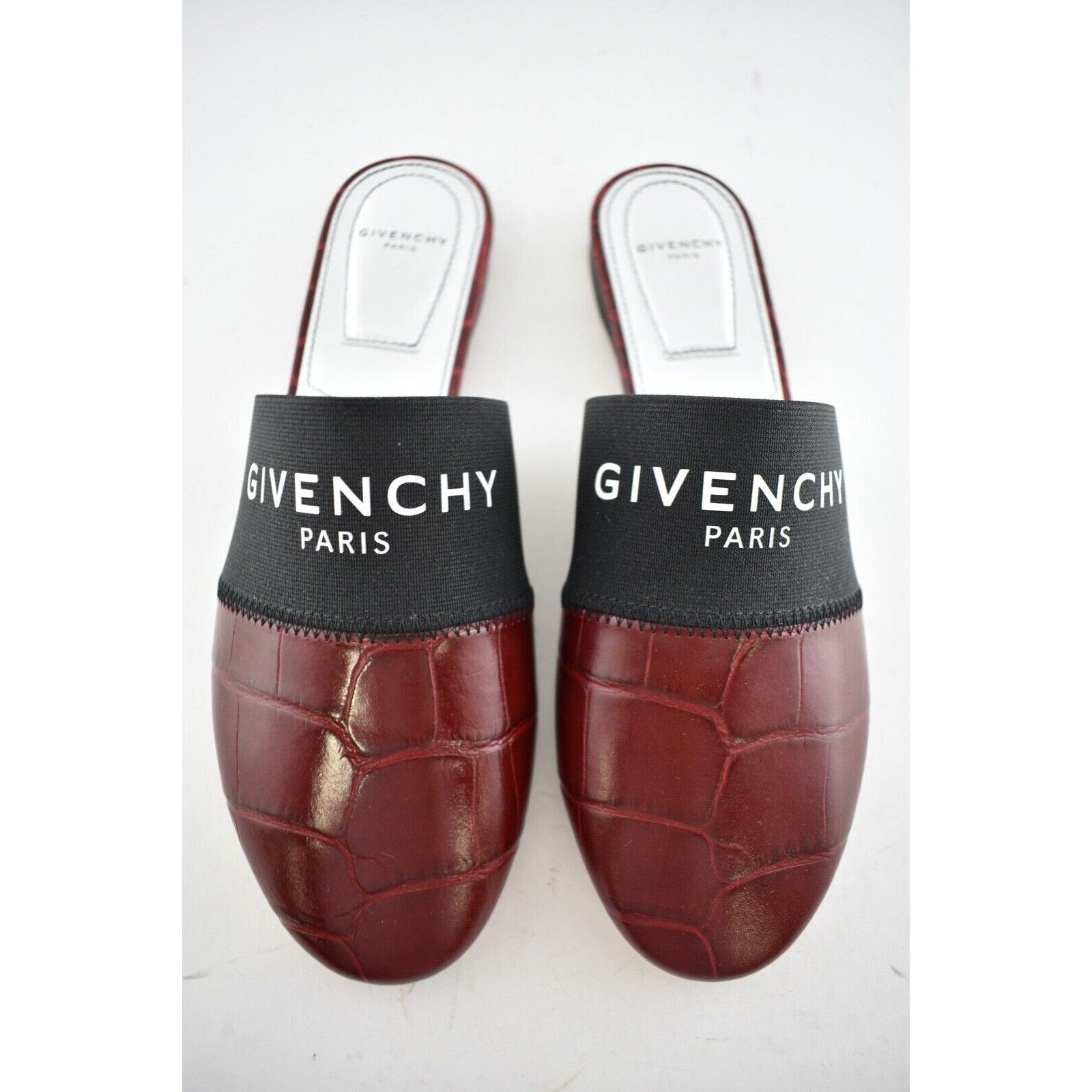 Givenchy Givenchy Bedford Paprika Red Black Crocodile Mule Logo Size US 5.5 / IT 35.5 - 7 Thumbnail
