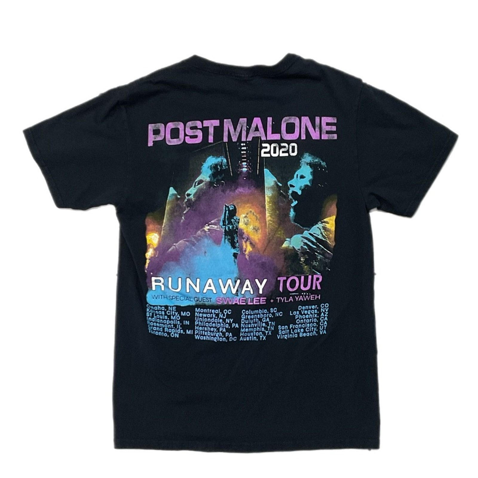 Fruit Of The Loom Post Malone 2020 Runaway Tour Concert T-Shirt Size US M / EU 48-50 / 2 - 2 Thumbnail