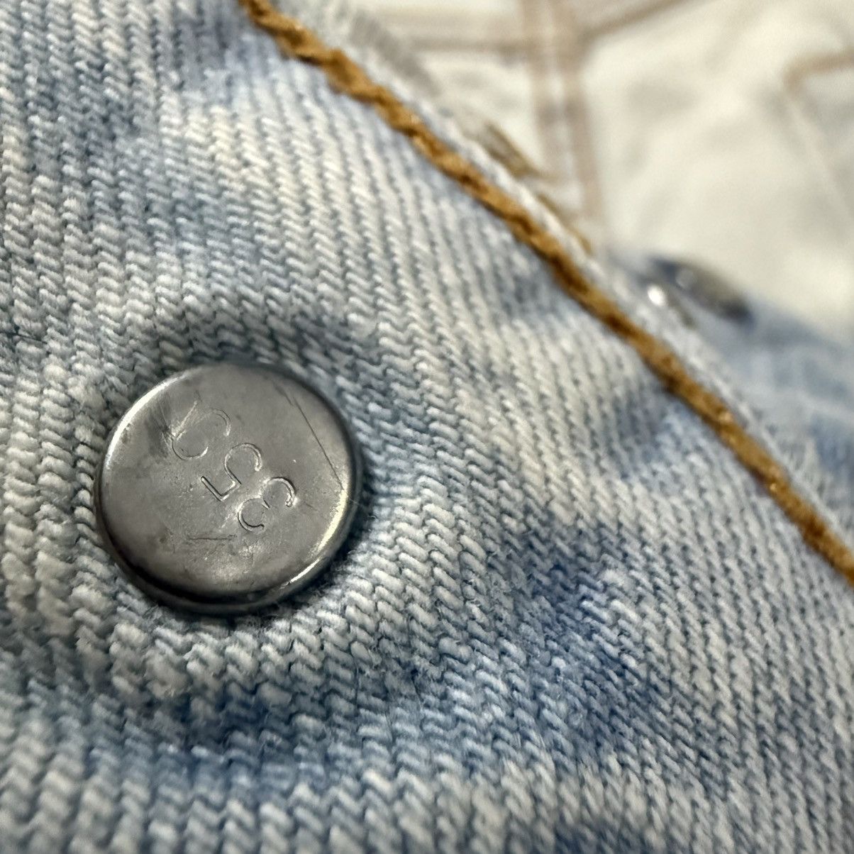 Levi's Made & Crafted y2k Splash 2 Tone Levis 501 Thrashed Denim Baggy Flared Size US 31 - 19 Thumbnail