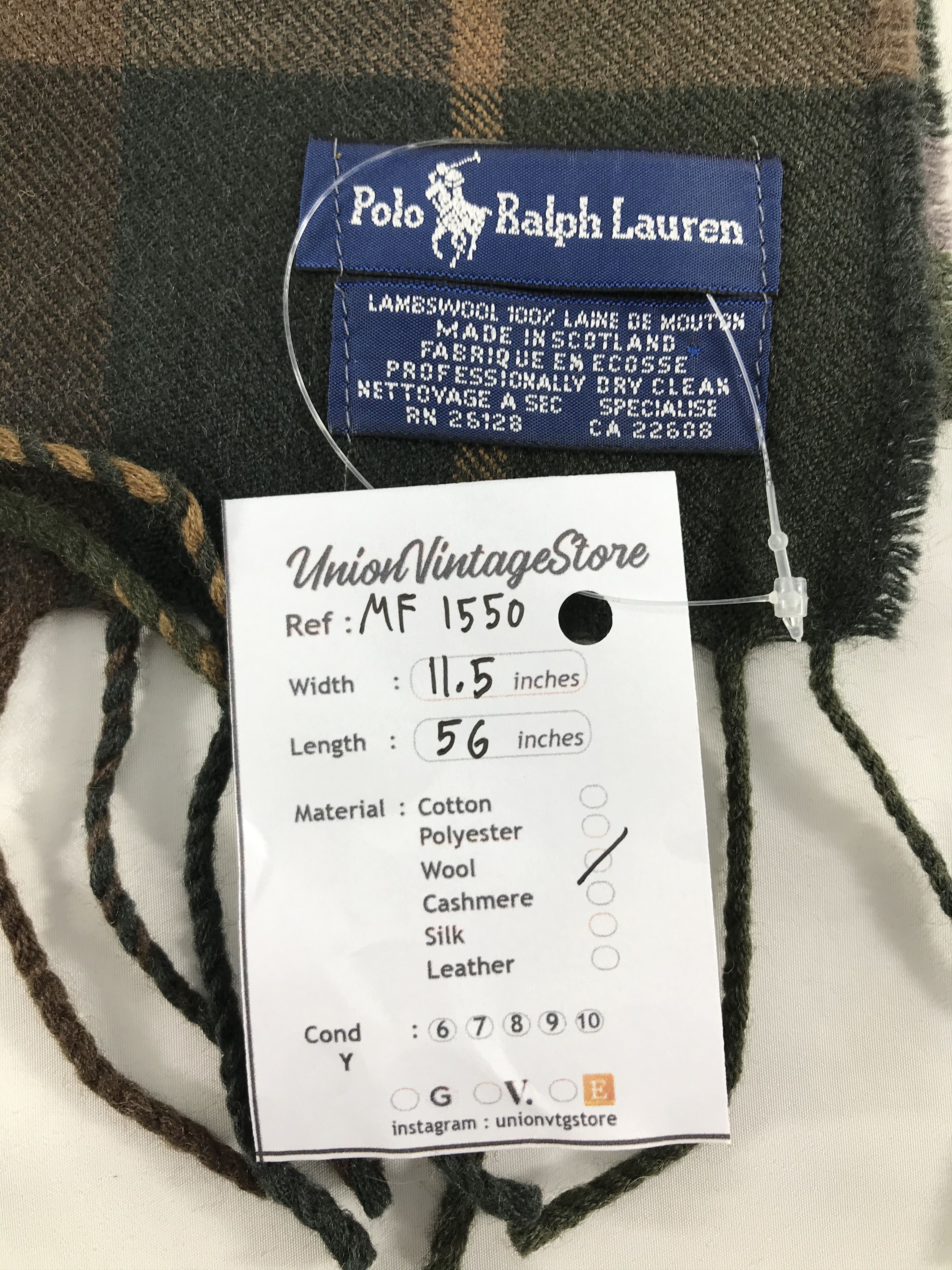 Polo Ralph Lauren Vintage Polo Ralph Lauren Scarf/Muffler/Neckwear MF1550 Size ONE SIZE - 5 Thumbnail