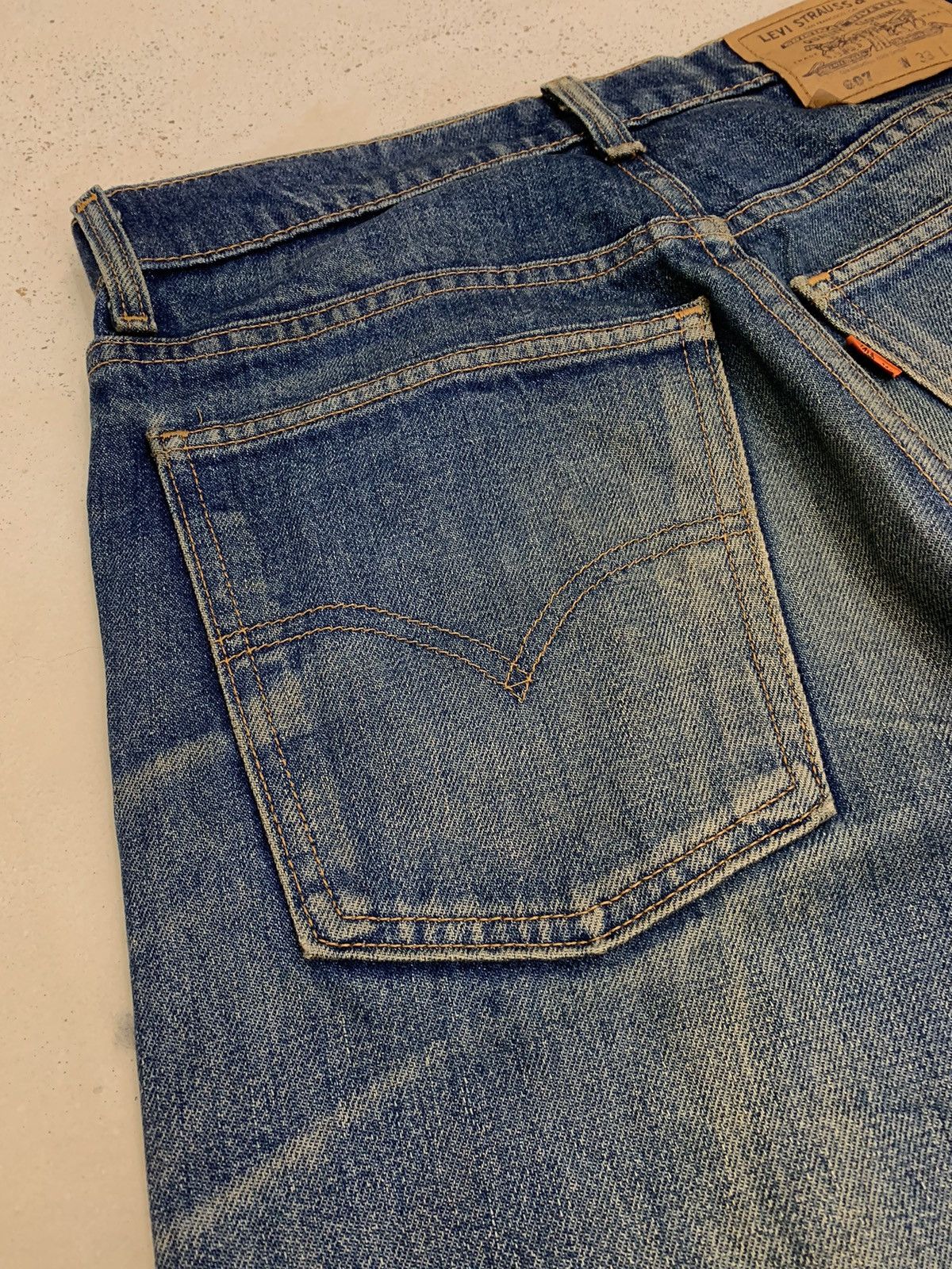 Vintage Levis 607 Orange Tab Mud Wash Distressed (AE10)