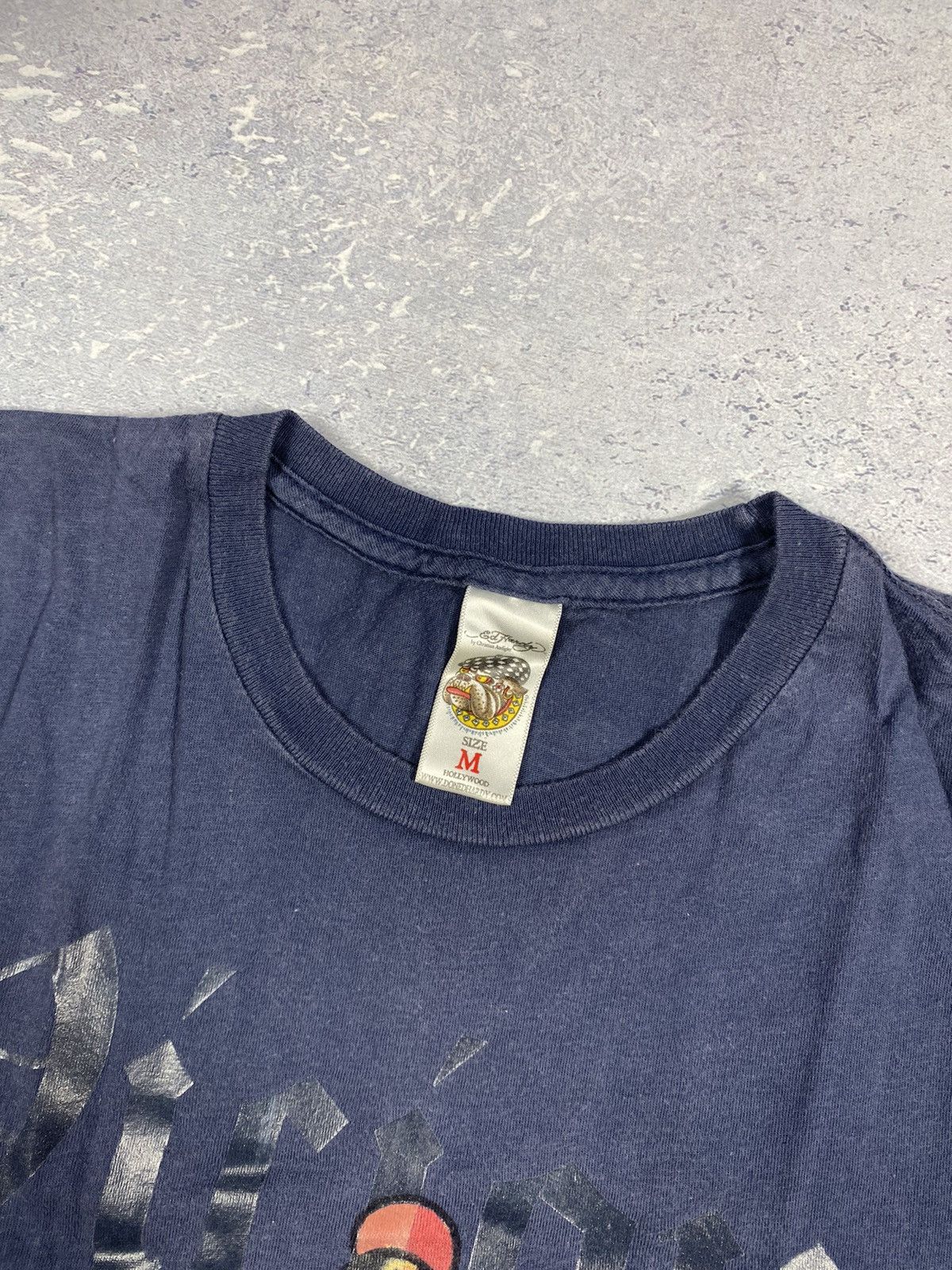 Ed Hardy Ed Hardy Men’s Blue T-Shirt With Big Logo Size Medium Size US M / EU 48-50 / 2 - 11 Thumbnail