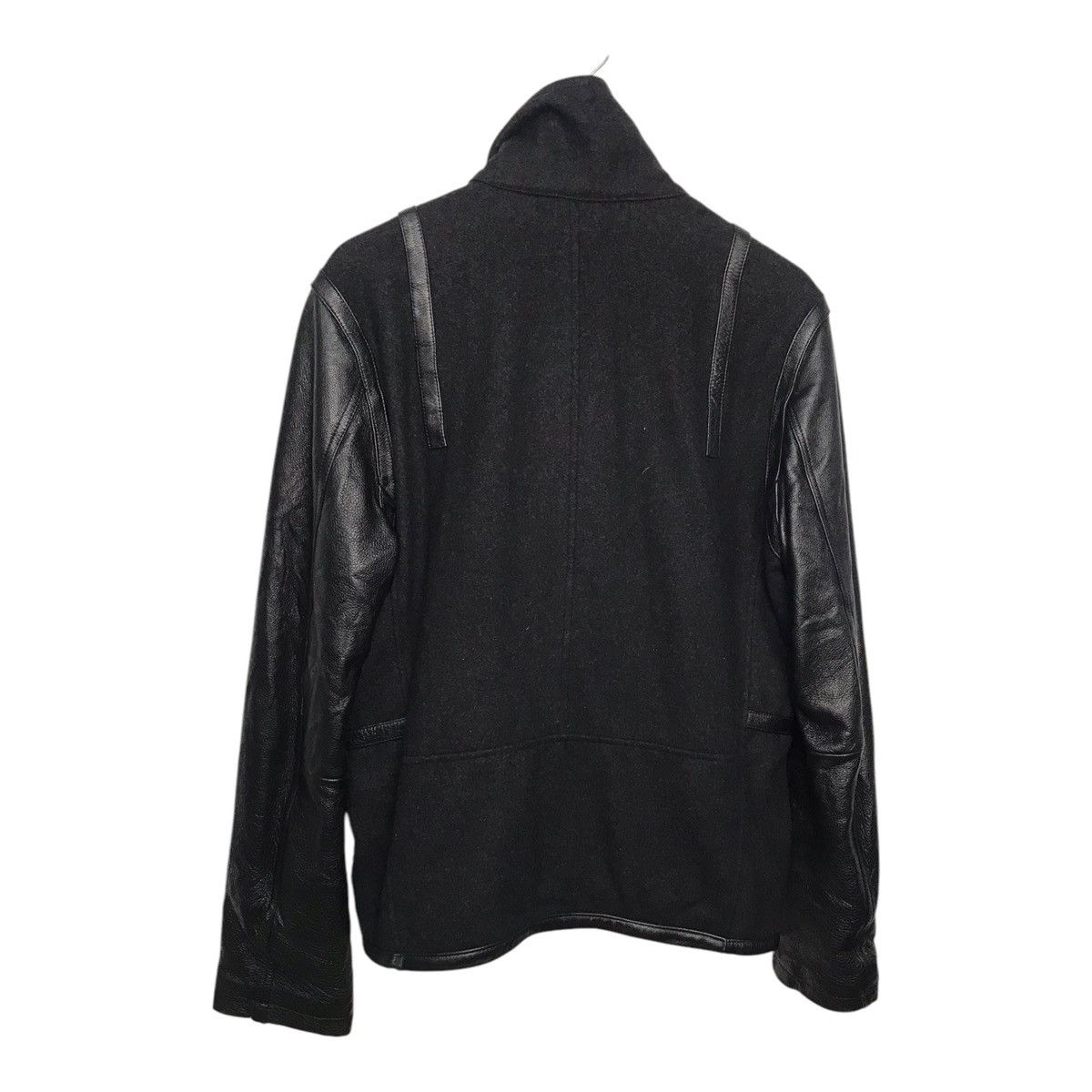 Japanese Brand × Vintage Stimulus wool Half Leather Black Jacket Size US M / EU 48-50 / 2 - 6 Thumbnail