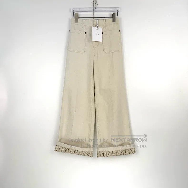 Dior Dior Beige leather-label jeans Size 42" / US 20 - 3 Thumbnail