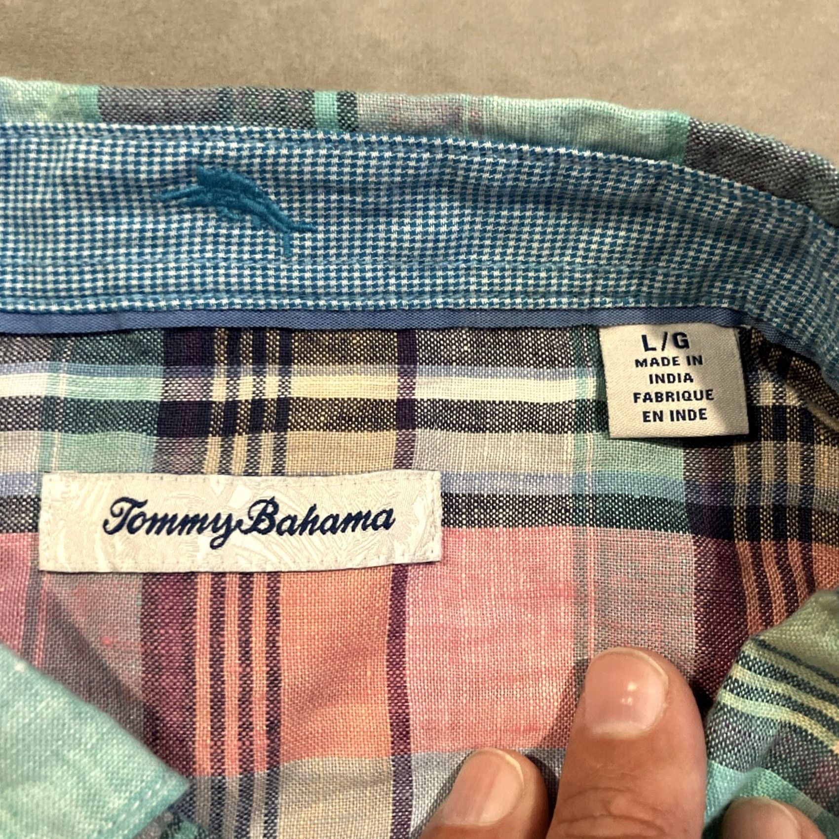 Tommy Bahama Tommy Bahama - 100% Linen - Pastel Plaid - Long Sleeve Button Down Shirt - Large - Multicolor - Button-Up - Men - Casual Beach/Pool/Sun Size US L / EU 52-54 / 3 - 3 Thumbnail