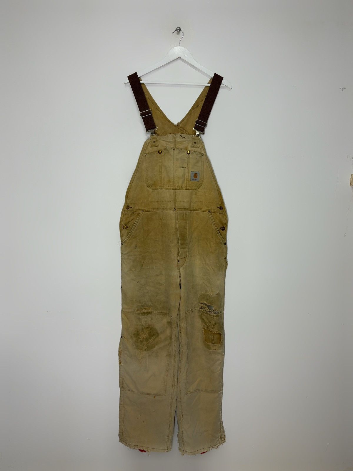 Carhartt Carhartt vintage overall canvas trashed faded mens rare Size US 32 / EU 48 - 1 Thumbnail