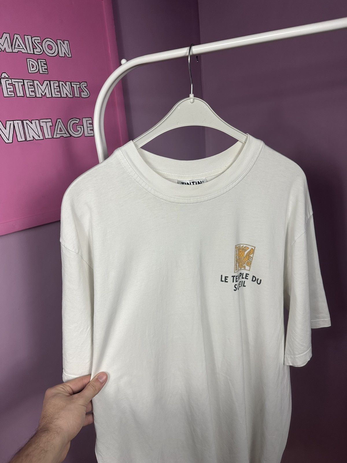 Other Vintage TinTin MoulinsArt 1996 Le Temple Du Soleil T-Shirt Size US L / EU 52-54 / 3 - 10 Thumbnail