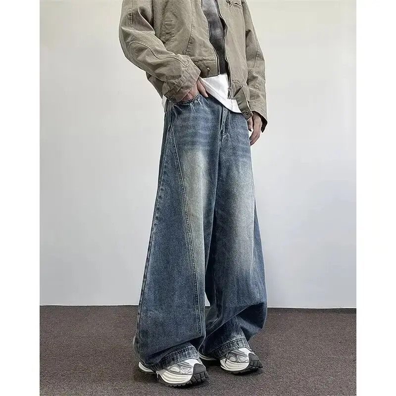 Japanese Brand Retro loose hip-hop straight leg wide leg jeans Size US 32 / EU 48 - 3 Thumbnail